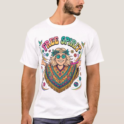 T-shirt Hippie Esprit Libre (Devant)