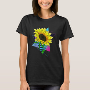 T-shirt Hippie Fleur Jaune 80s Vaporwave Sunf esthétique