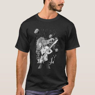 T-shirt Hippie girl With Electric Guitar