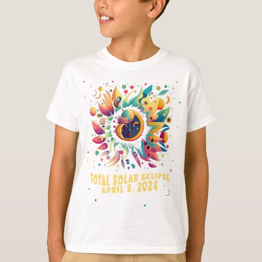 T-SHIRT HIPPIE GYPSY PSYCHÉDELIQUE TOTAL SOLAIRE ECLIPSE 2 (Devant)