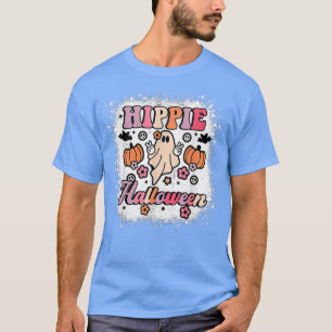 T-shirt Hippie Halloween 70 s Vibes Drôle Mignonne Ghost 1
