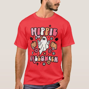 T-shirt Hippie Halloween Cute Éffrayant Ghost Citrouille 4