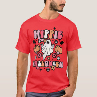 T-shirt Hippie Halloween Cute Éffrayant Ghost Citrouille 4