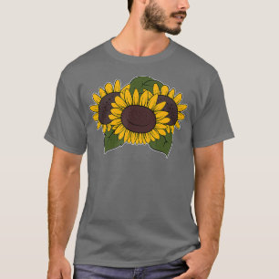 T-shirt Hippie Jolie Fleurs Jaunes Fleurs Fleurs Fleurs Ja