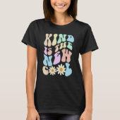 T-shirt Hippie KIND IS THE NEW COOL Retro Stop Bullying Ch (Devant)