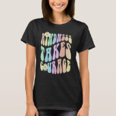 T-shirt Hippie KINDNESS TAKES COURAGE Retro Stop Bullying  (Devant)