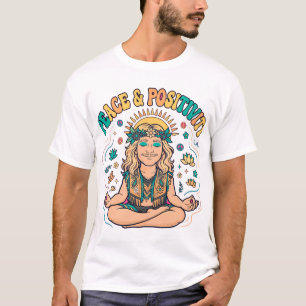 T-shirt Hippie Paix Et Positivité