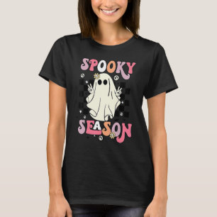 T-shirt Hippie Rétro Halloween mignonne Fantôme Éffrayante
