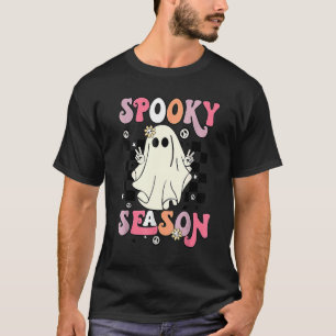 T-shirt Hippie rétro Halloween mignonne Fantôme saison Éff