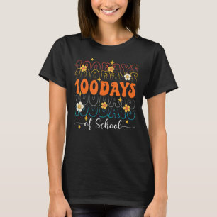 T-shirt Hippie super 100e Jour D'École Enseignants Happy 1