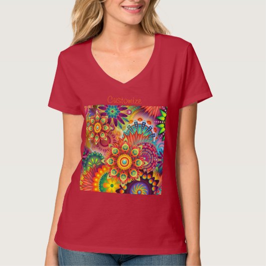 T-shirt Hippie Super Techno Psychedelic Thunder_Cove (Devant)