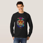 T-shirt Hippie Tiger Tie Dye Animal Peace Sign Psychedelic (Devant entier)
