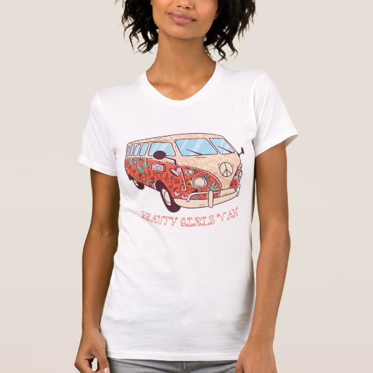 T-shirt Hippie Van Flower (Devant)