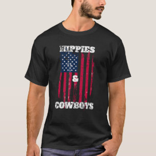 T-Shirt Hippies & Cowboys Drapeau Américain Déchir