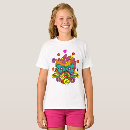 T-shirt Hippies - Hippy Flower Power - Hippies mignons - 1 (Devant entier)