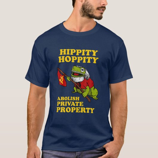 T-shirt Hippity Hoppity Abollir Propriété privée - Frog Me (Devant)