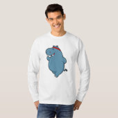 T-shirt Hippo à la course avec bandeau (Devant entier)