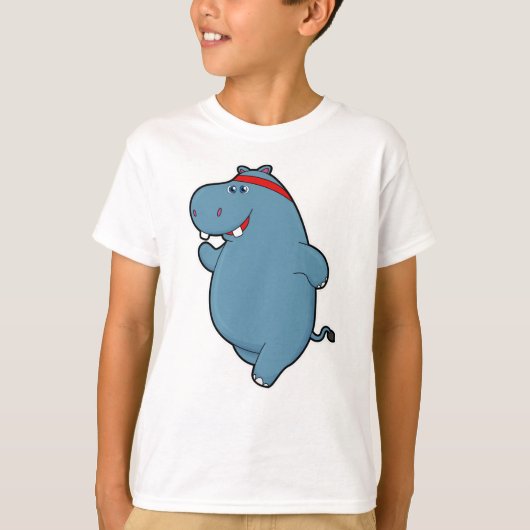 T-shirt Hippo à la course avec bandeau (Devant)