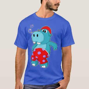 T-shirt Hippo à la natation avec maillots de bain
