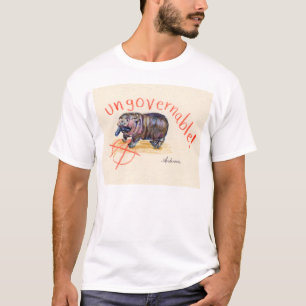 T-shirt Hippo anarchiste ingouvernable. L'inspiration de M