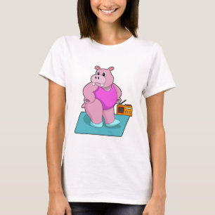 T-shirt Hippo at Fitness with Radio.PNG