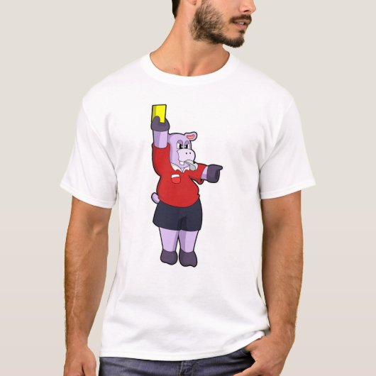 T-shirt Hippo au football en tant qu'arbitre (Devant)
