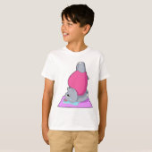 T-shirt Hippo au yoga Fitness (Devant entier)