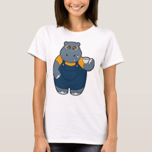 T-shirt Hippo avec la coupe du café