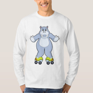 T-shirt Hippo avec patins à rouleaux