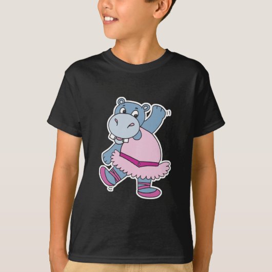 T-shirt hippo bête de ballerine (Devant)