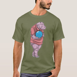 T-shirt Hippo Bowling ball