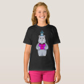 T-shirt Hippo casquette de fête d'anniversaire (Devant entier)