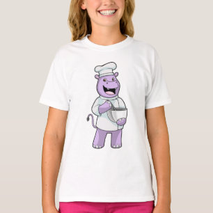 T-shirt Hippo comme chef avec bol