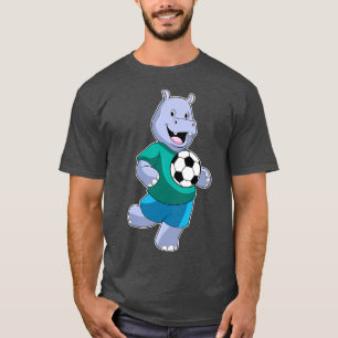 T-shirt Hippo comme joueur avec Soccer