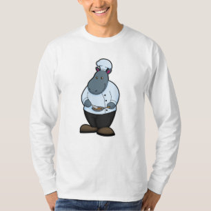 T-shirt Hippo cuisiner avec la Pan