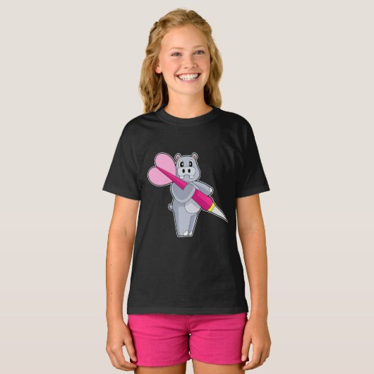 T-shirt Hippo Darts Dart (Devant entier)