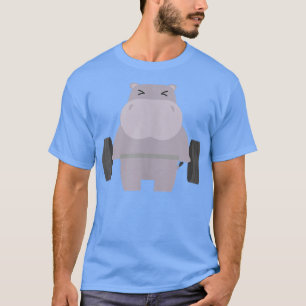 T-shirt Hippo Deadlift Design Poids Lifting Fitness Work