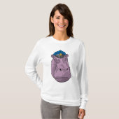 T-shirt Hippo en tant que policier (Devant entier)