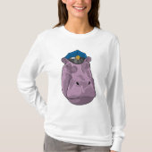 T-shirt Hippo en tant que policier (Devant)