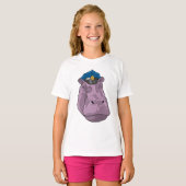 T-shirt Hippo en tant que policier (Devant entier)