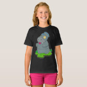 T-shirt Hippo Halloween Zombie (Devant entier)