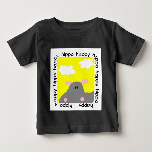 T-shirt Hippo Happy Baby Raglan (Devant)