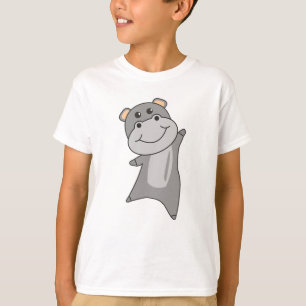 T-shirt Hippo Hippo Des Animaux Sucrés Pour Les Enfants