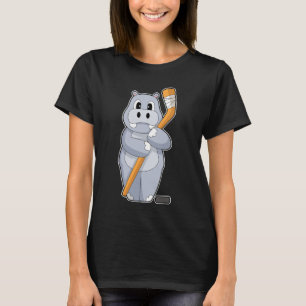 T-shirt Hippo Hockey sur glace Baguette de hockey sur glac