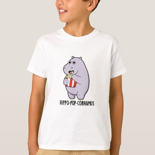 T-shirt Hippo-pop-cornemus Funny Hippo Pun (Devant)