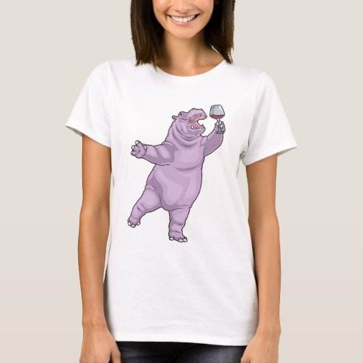 T-shirt Hippo Red wine (Devant)