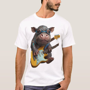 T-shirt Hippo Rockstar