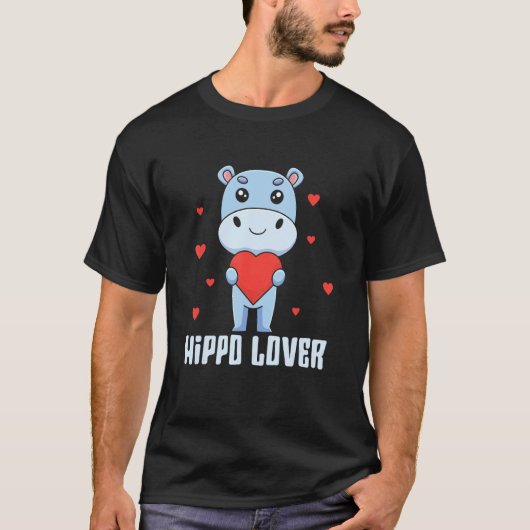 T-shirt Hippo Saying Cute Hippos Hippopotamus (Devant)