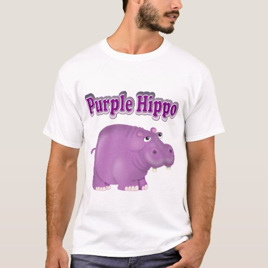 T-shirt Hippo violet (Devant)