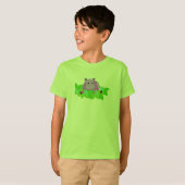 T-shirt Hippo violet avec Ladybugs (Devant entier)